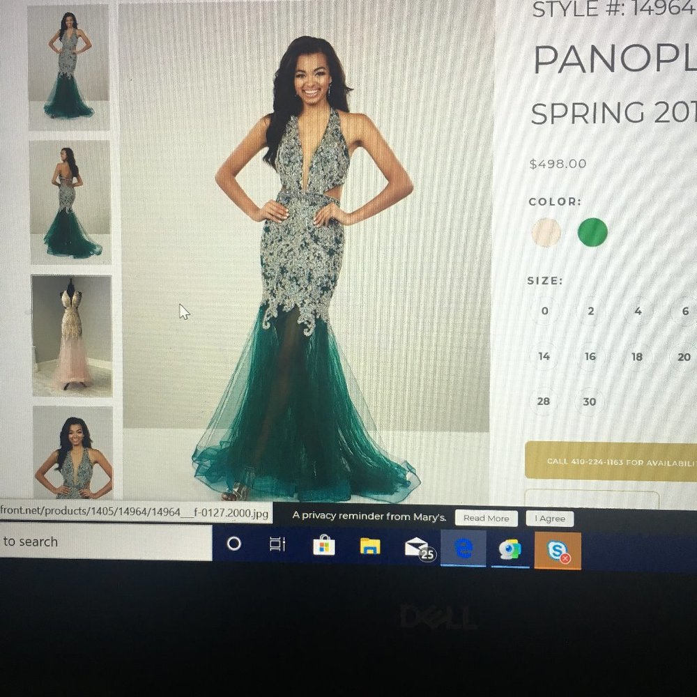 Emerald green Prom/Pageant - Picture 4 of 4